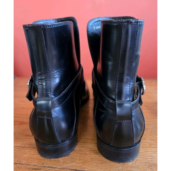 Salvatore Ferragamo Men\'s US 9D Black Leather Buckle Ankle Jodphur Boots EUC